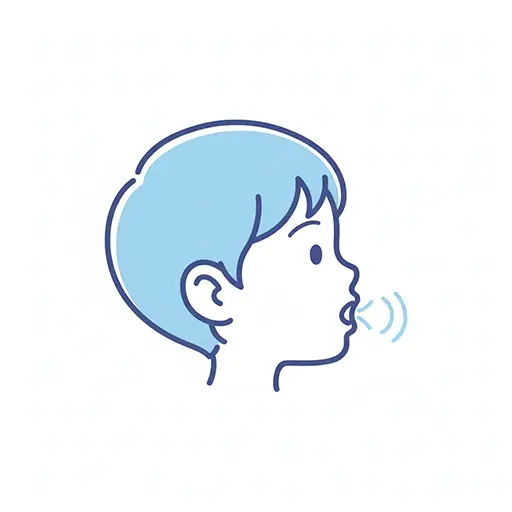 口呼吸と歯並びのイラスト